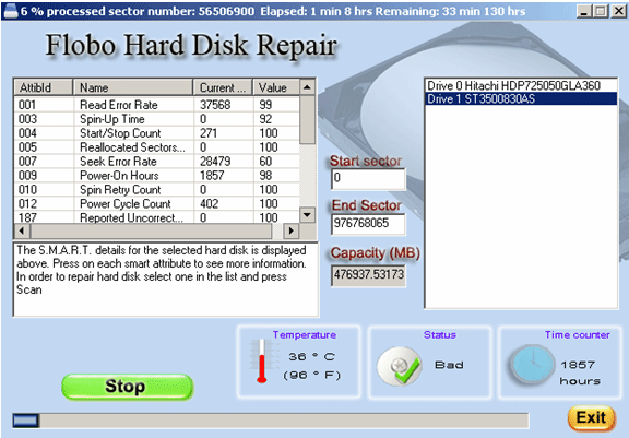 Flobo HDD Repair screenshot